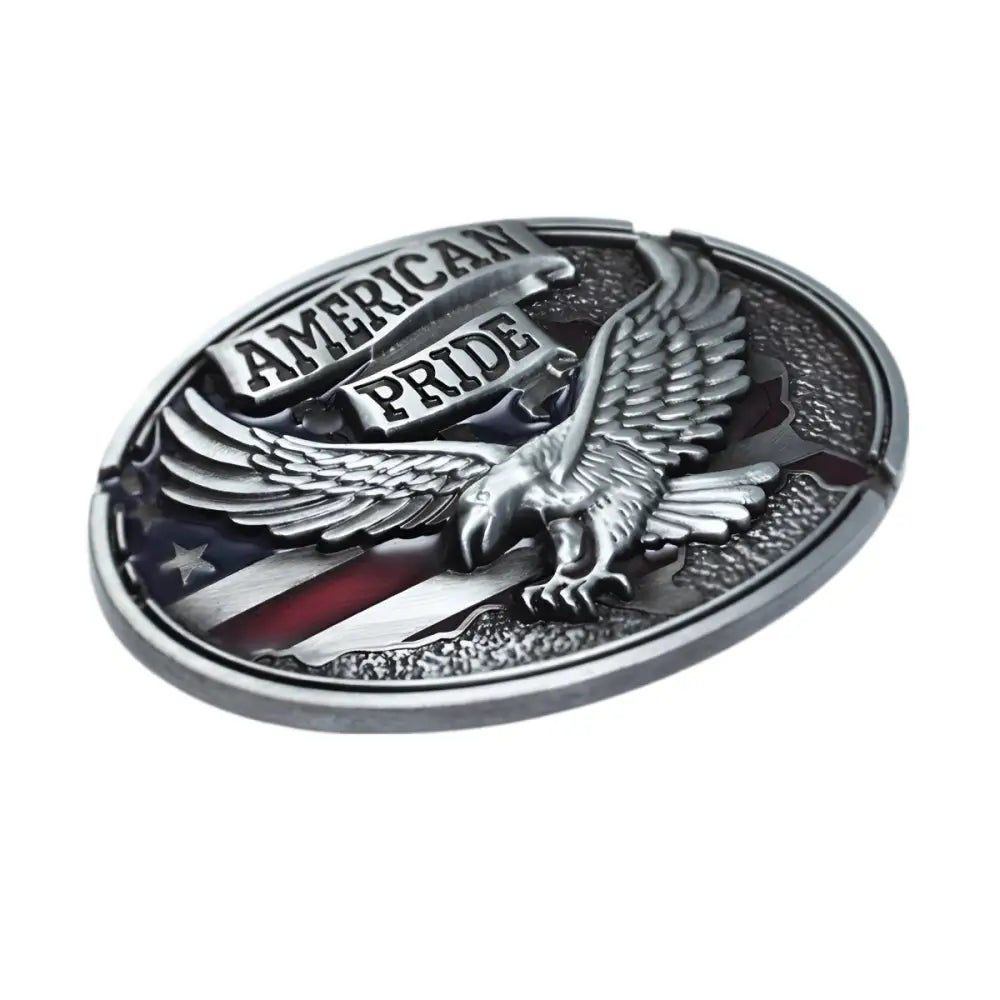 American Pride Eagle Belt Buckle showcasing patriotic design and craftsmanship