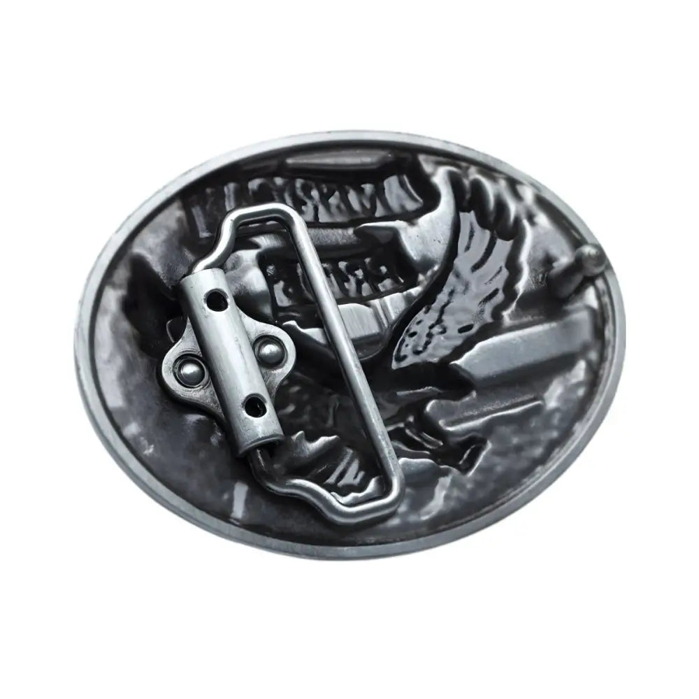 American Pride Eagle Belt Buckle featuring a detailed metal design for authentic style