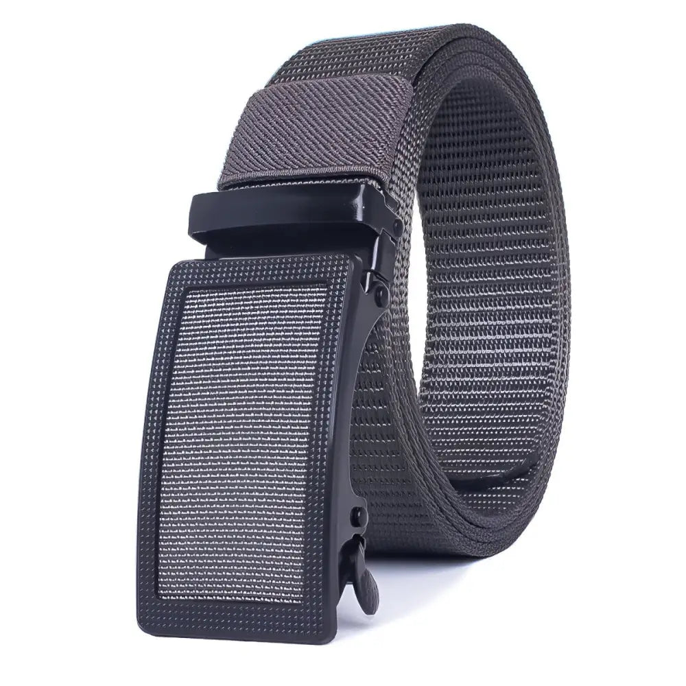 Gray nylon belt with black automatic buckle from Assorted Ratchet Belts collection