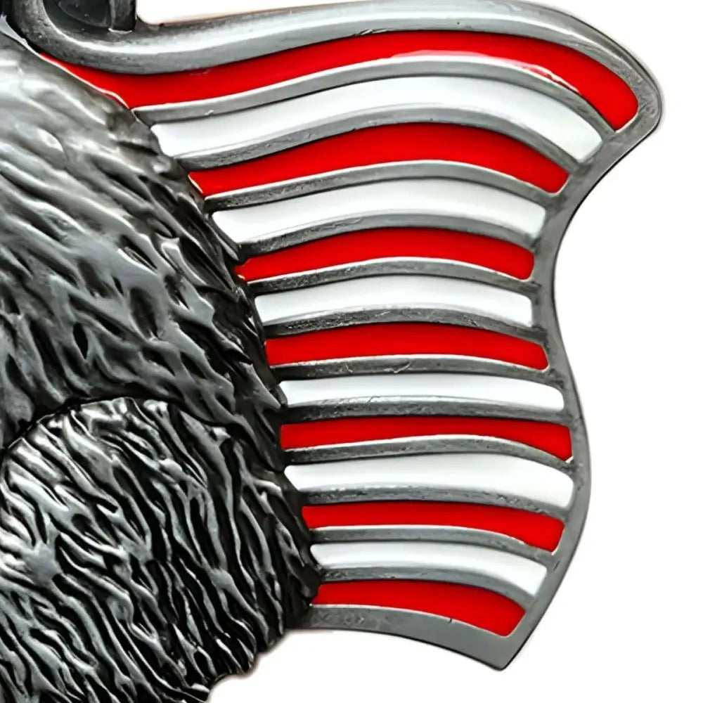 Patriotic eagle belt buckle with American flag design for men and women