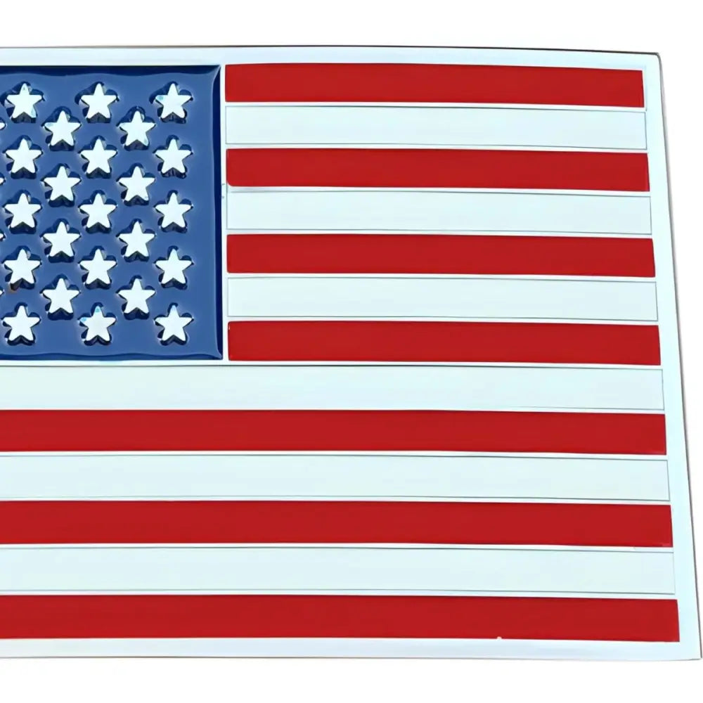 American flag emblem belt buckle showcasing patriotic design for American pride