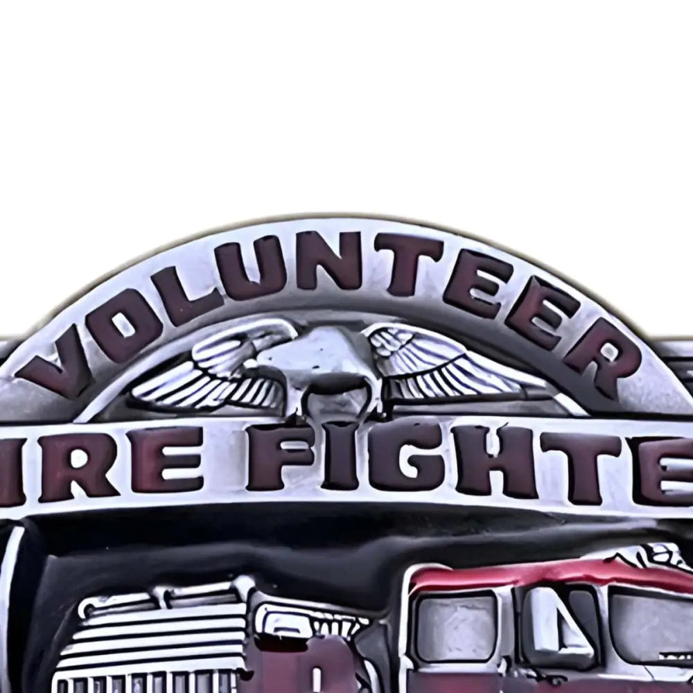 Volunteer firefighter emblem belt buckle for everyday heroes in fire rescue accessories