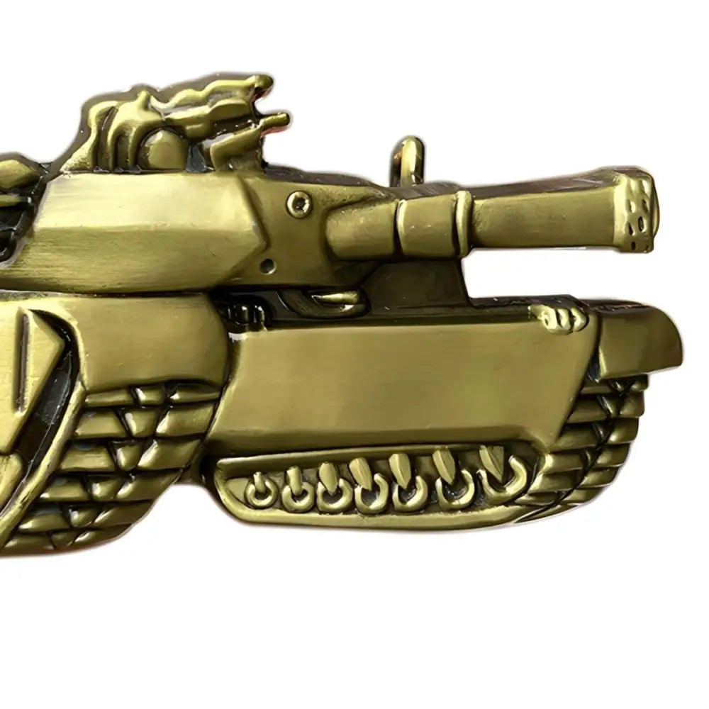 Bronze-colored tank model pin for belt buckle decoration product display