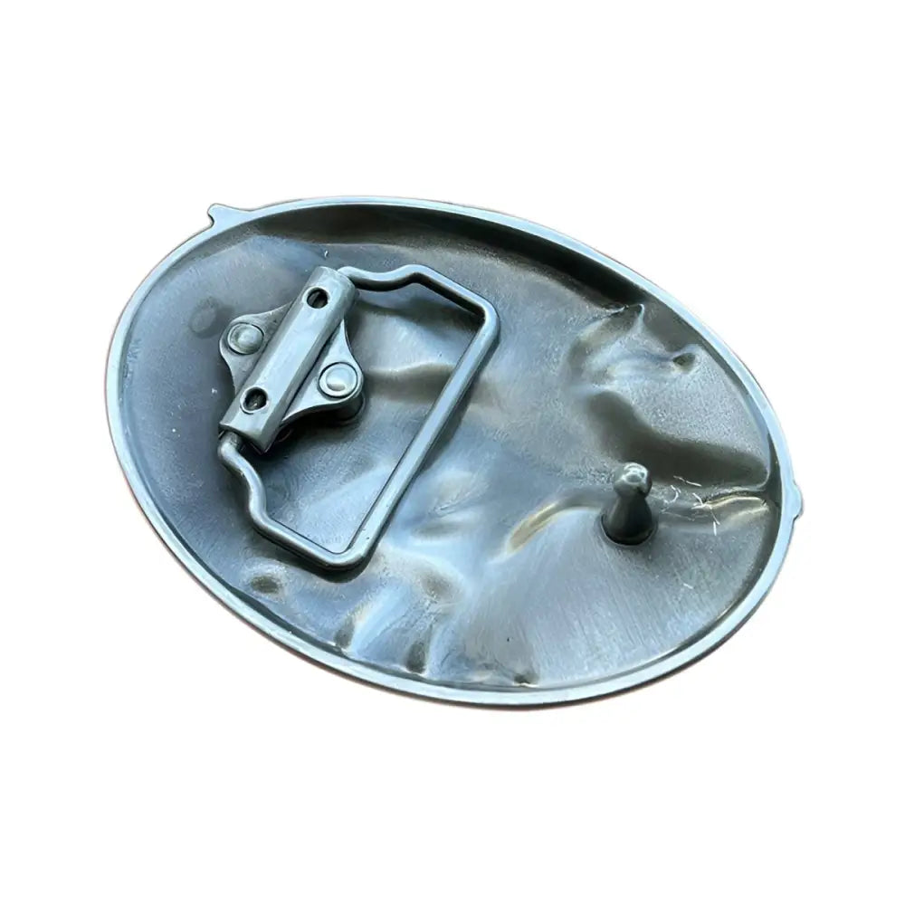 Silver-toned belt buckle back featuring animal design for Adrian Model Animal Belt Belts