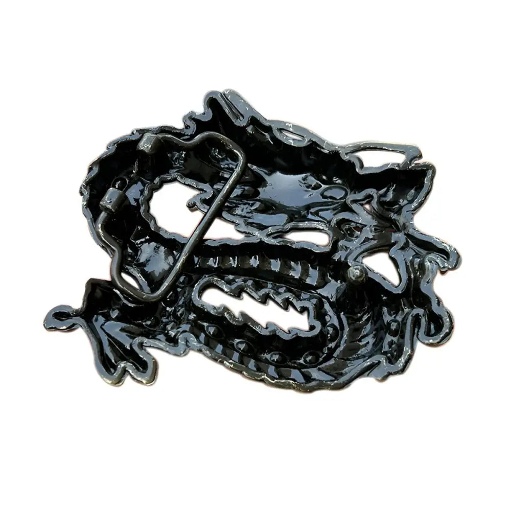 Bronze Dragon Belt Buckle with Rhinestones, an elegant accessory for stylish belts
