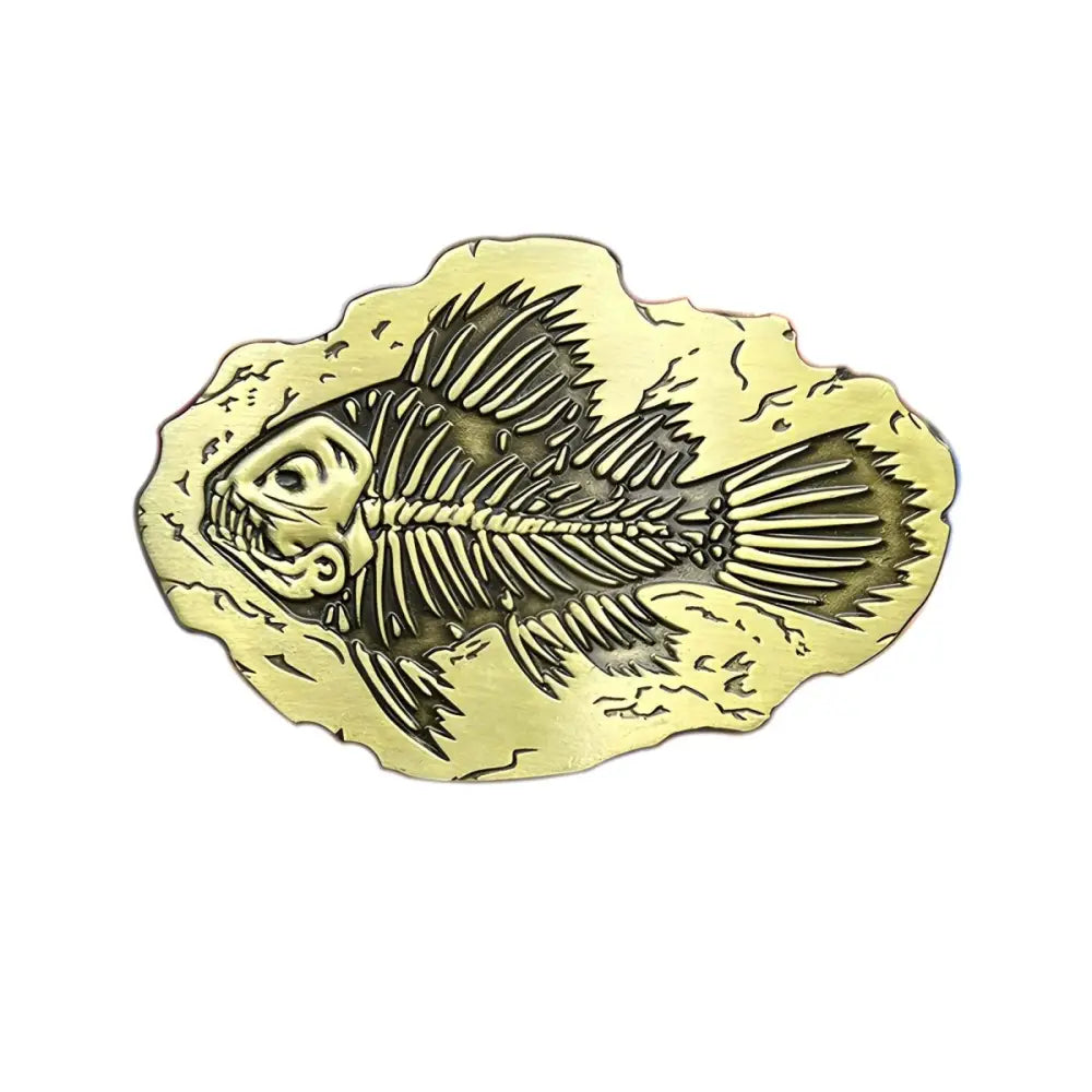 Fossilized Fish Skeleton Replica embedded in matrix for educational and display purposes
