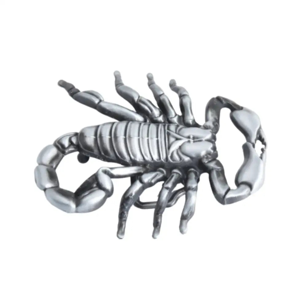 Metallic scorpion figurine displayed as part of the Metallic Scorpion Figurines and Belt Buckle Set