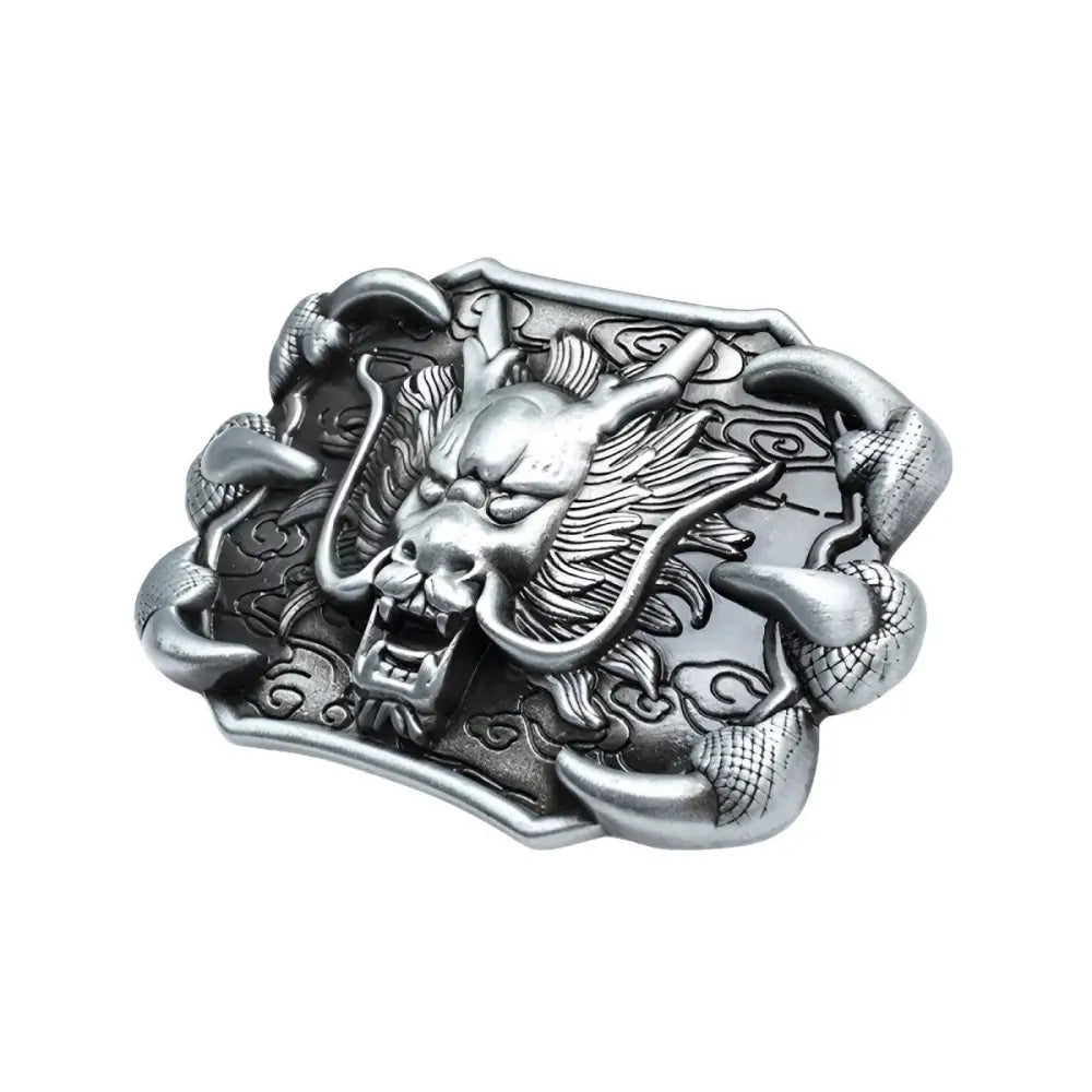 Silver Dragon Animal Belt Buckle featuring dragon-themed metal design for animal belt accessories