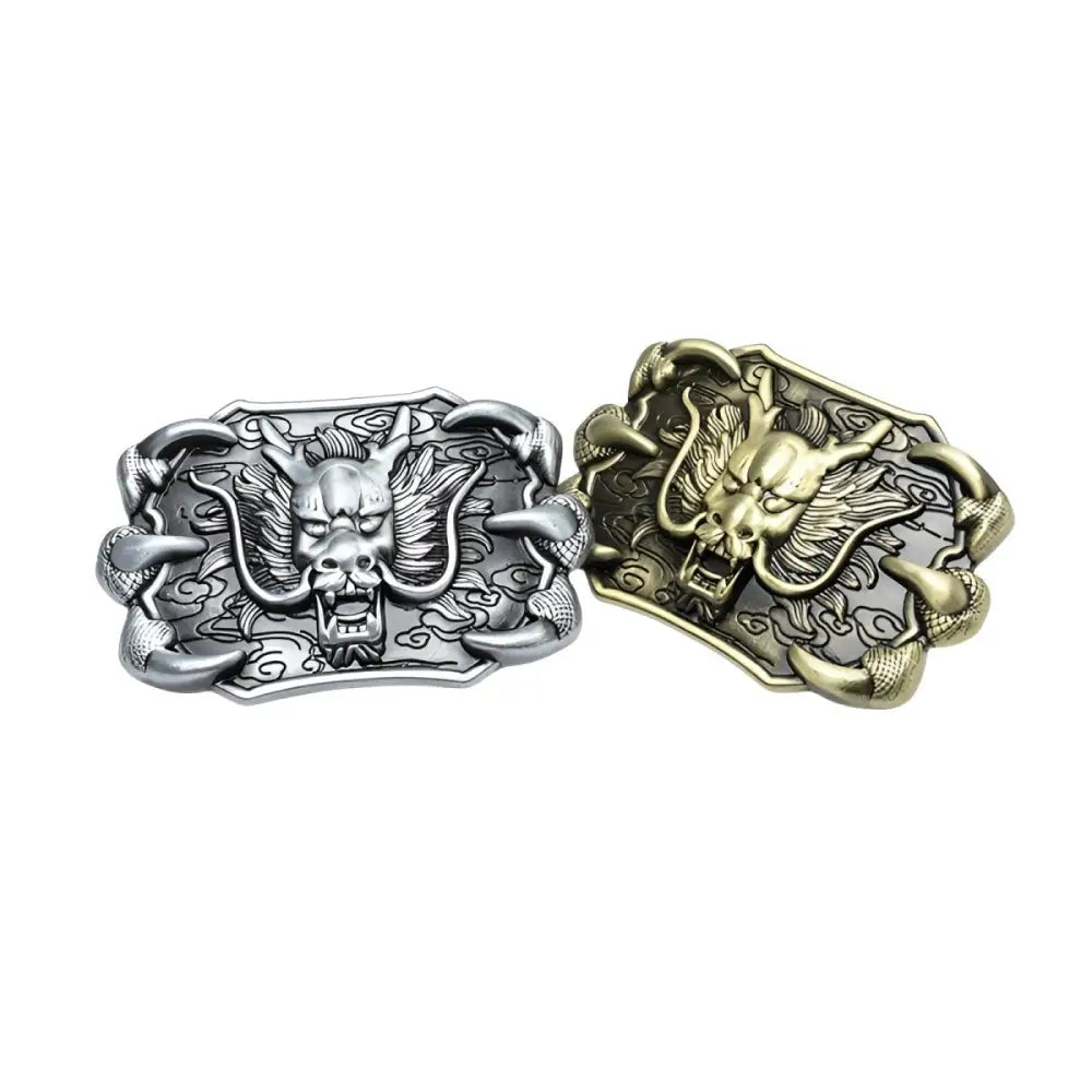 Silver Dragon Animal Belt Buckle with intricate dragon-themed metal design for stylish belt accessories