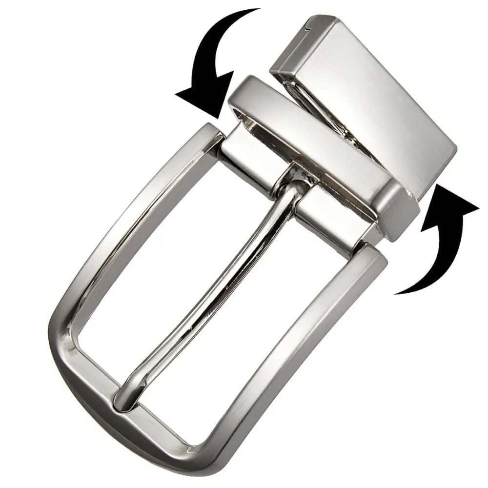 Reversible Silver Metal Belt Buckle for Pablo Model Accessory showcasing durability