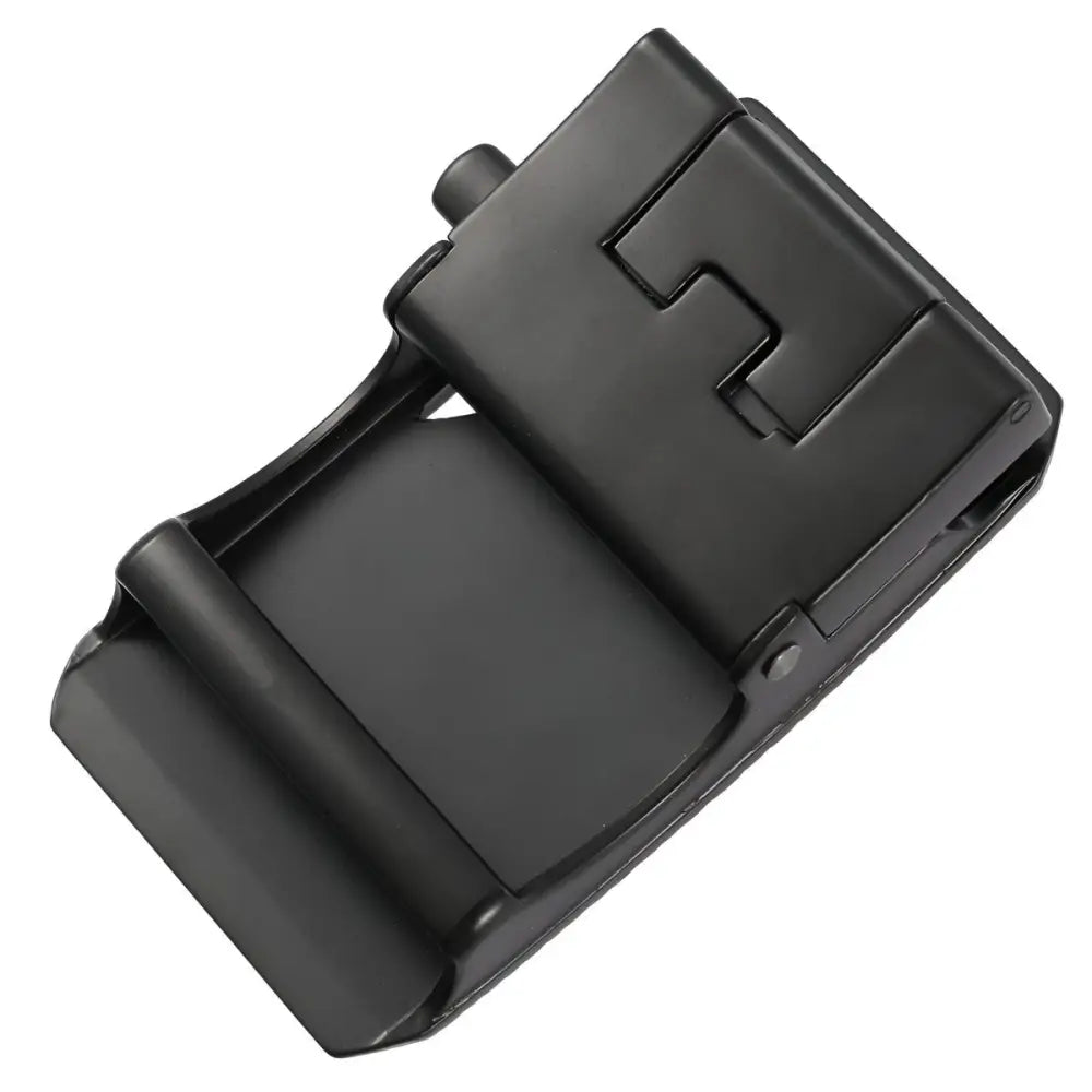 Black metal Mitchell belt buckle from the Black Woven Mitchell Belt Buckle for Men and Women collection