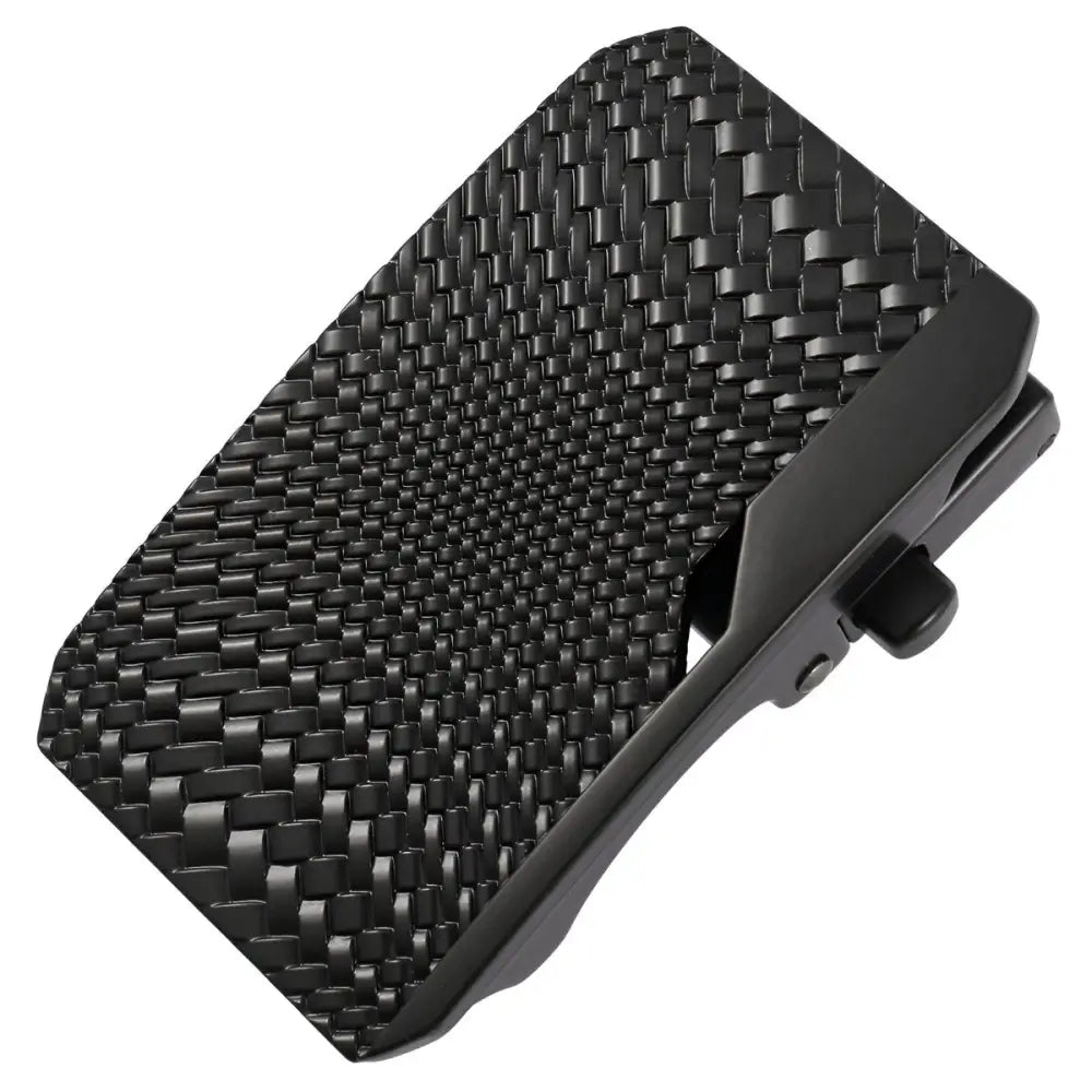 Black woven Mitchell belt buckle for men and women showcasing stylish belt buckle design