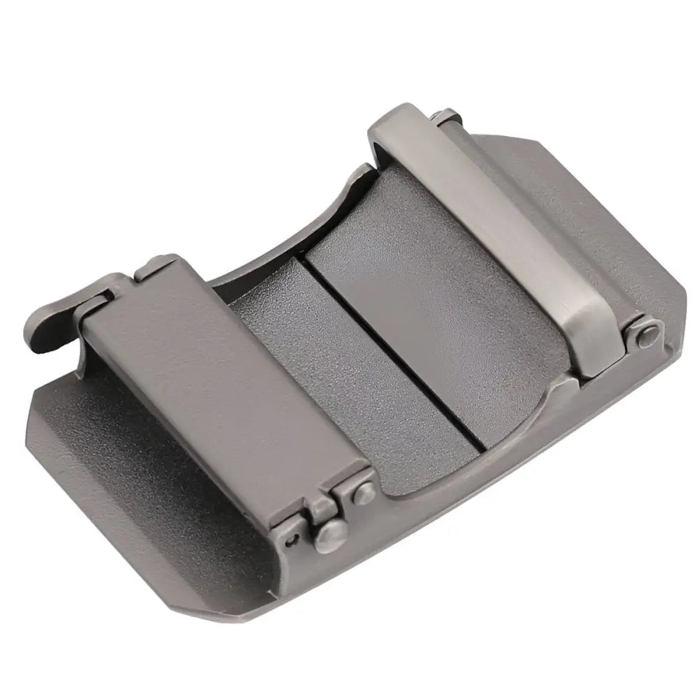 Silver-toned metal ratchet belt buckle for automatic belt and stylish wear
