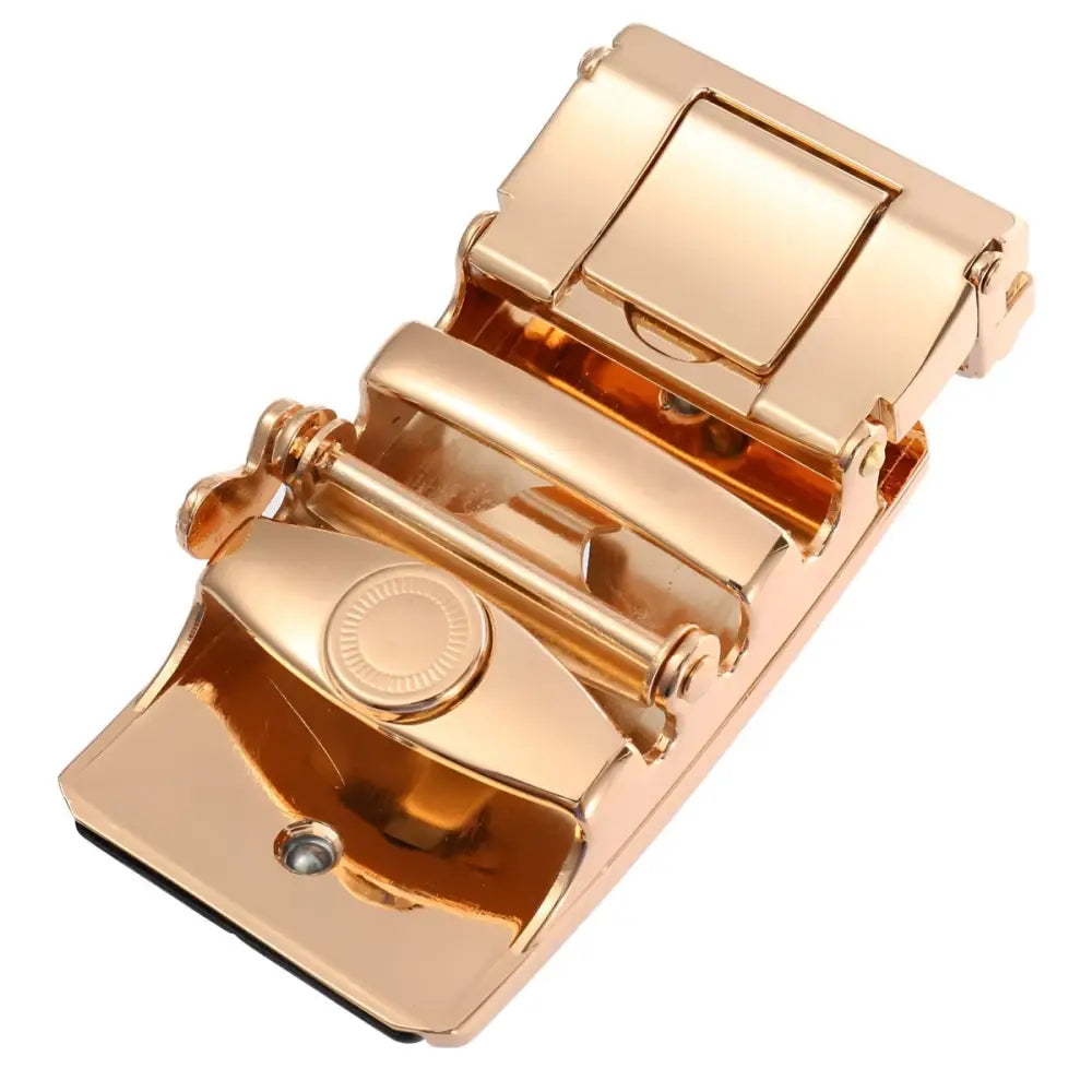 Gold-colored metal belt buckle from Mikail Model for stylish accessories