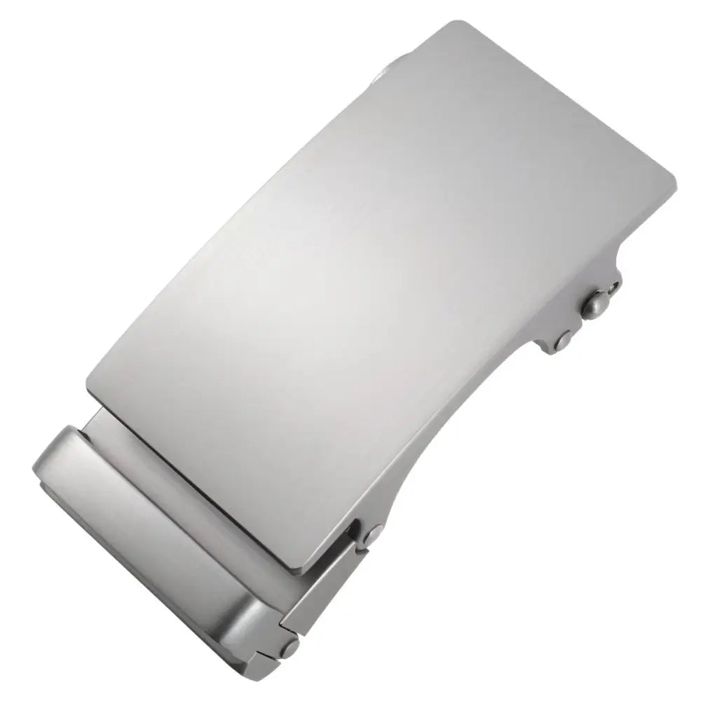 Silver metal belt buckle featuring a martial model design for stylish accessories