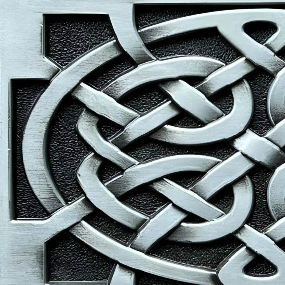 Silver Celtic Knot Belt Buckle featuring an intricate silver Celtic knot design for elegant men and women