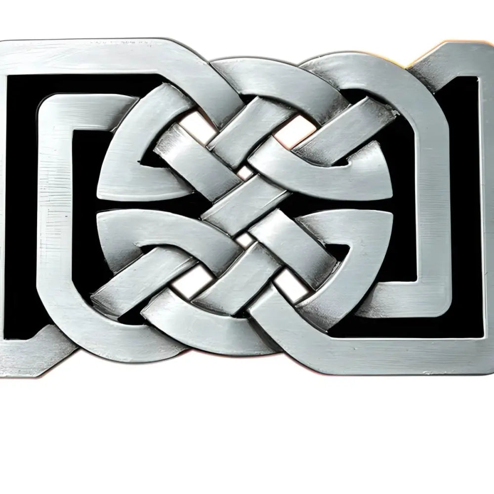 Silver Celtic Knot Belt Buckle for Elegant Wear showcasing a Celtic buckle belt design