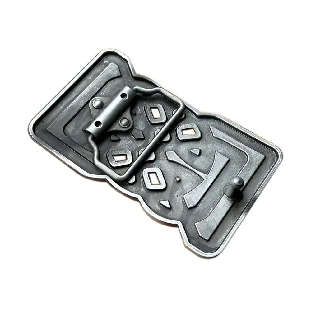 Olwen Model Silver Celtic Knot Belt Buckle showcasing detailed celtic buckle belt design