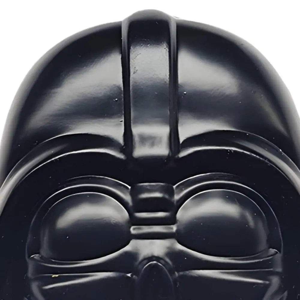 Black Darth Vader helmet with belt buckle for collection or cosplay purposes