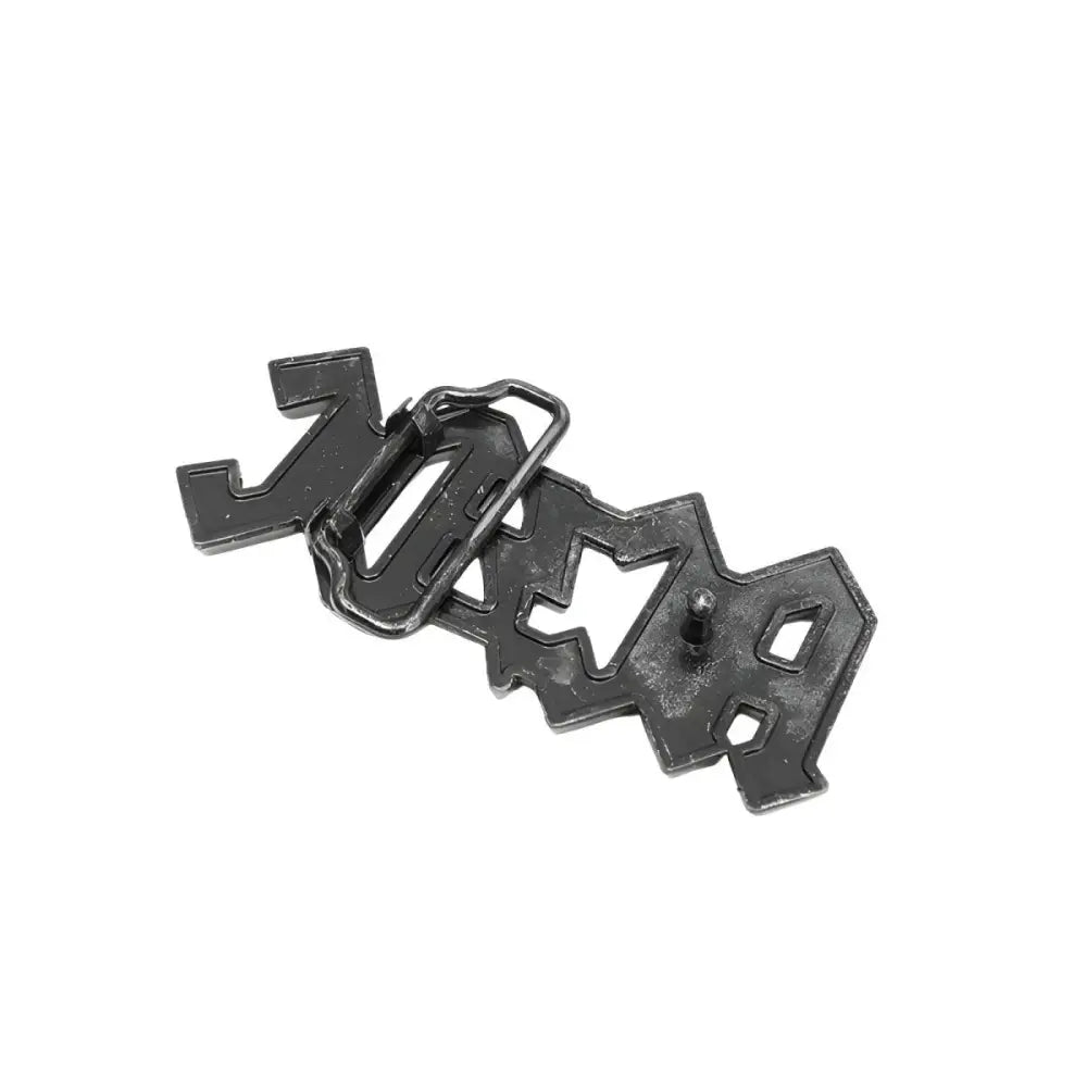 Dark metal JOKER emblem on Silver AC/DC belt buckle for metal and rock music fans