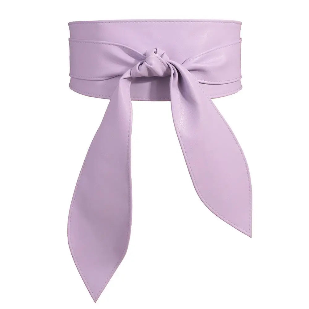 Lilac leather Elly Belt in Brown and Black Leather for Elegant Style