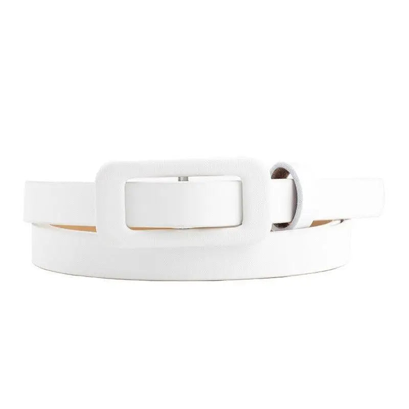Airoro belt with white strap and square buckle from Airoro Belt Set collection