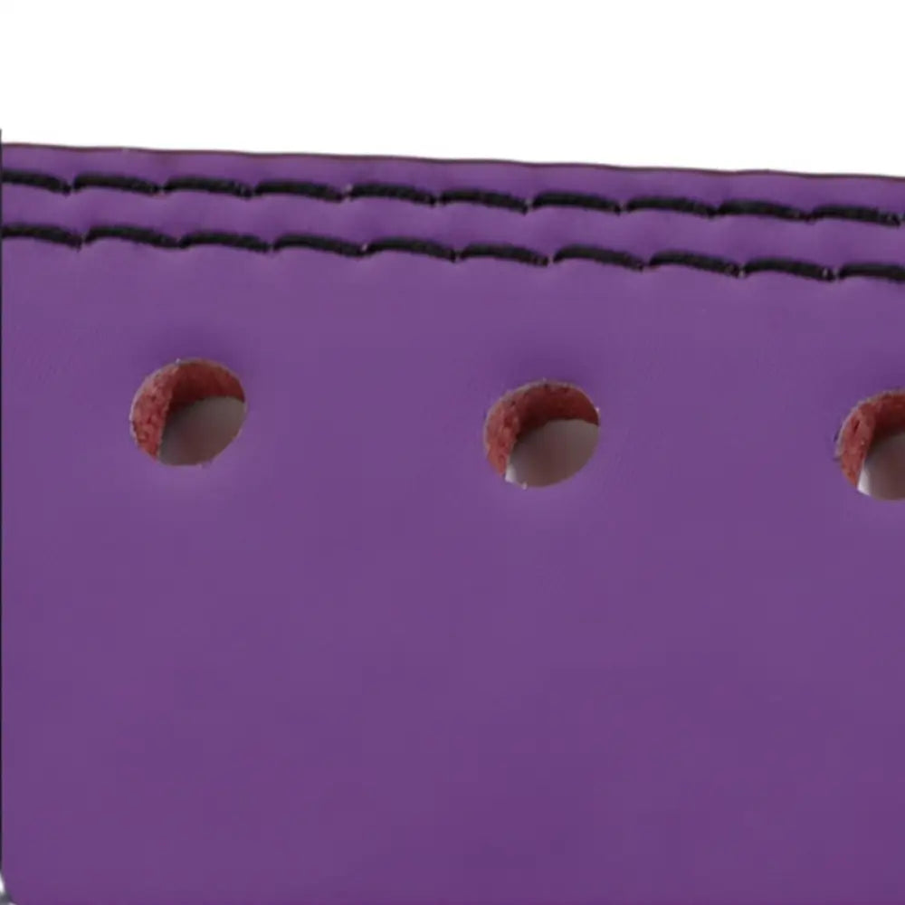 Omer Leather Lifting Belt in Purple with Holes, durable leather lifting belt design