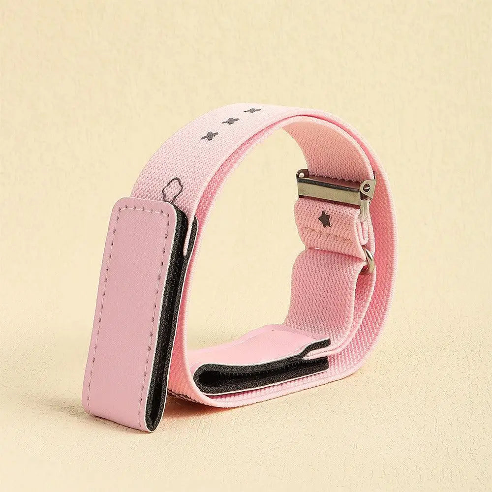 Pink elastic armband with star pattern from the Erwin Buckle-Free Belt collection