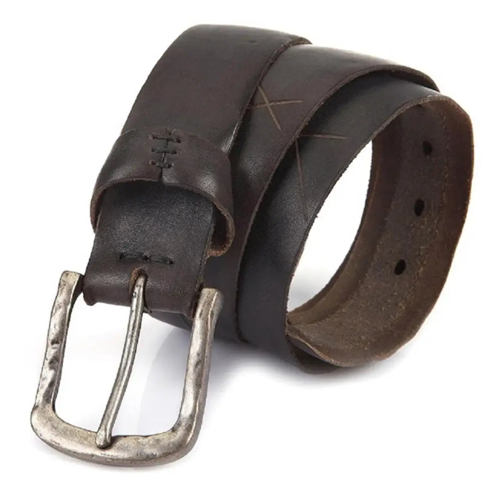 Brown leather belt with silver buckle showcasing elegant style and craftsmanship