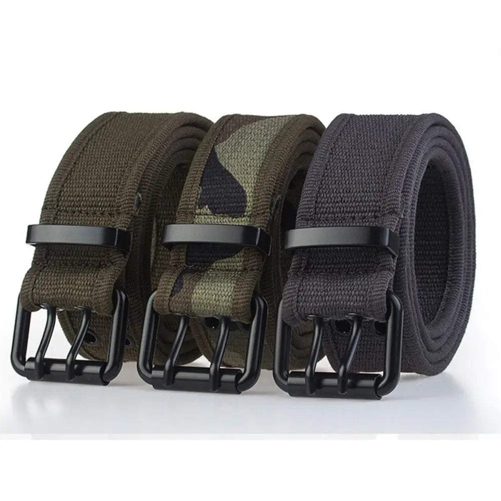 Three Magjan Canvas Belts with Double-Prong Buckles from the Magjan Canvas Belt Collection