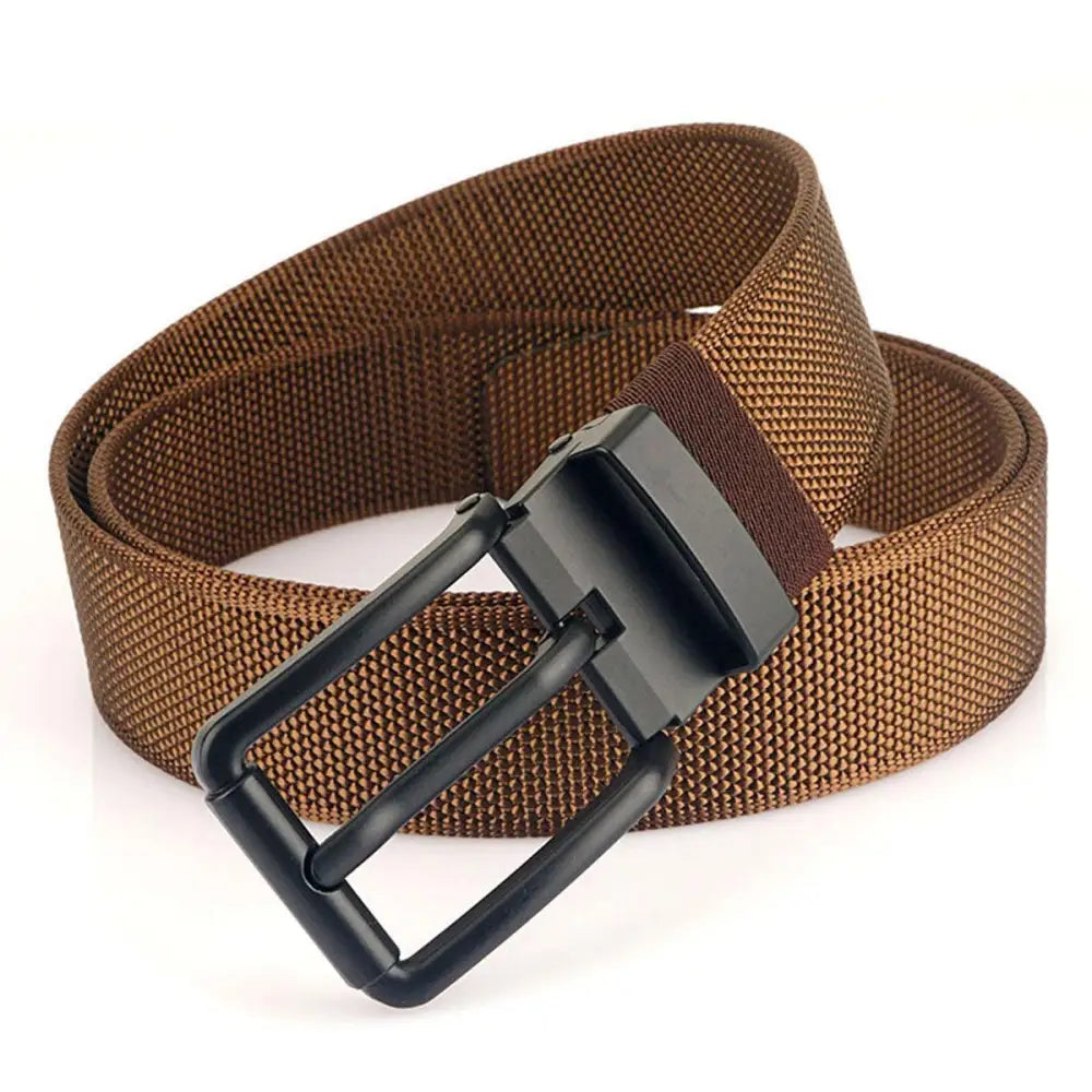 Yedil Belt Collection brown woven belt with black buckle for casual and formal wear