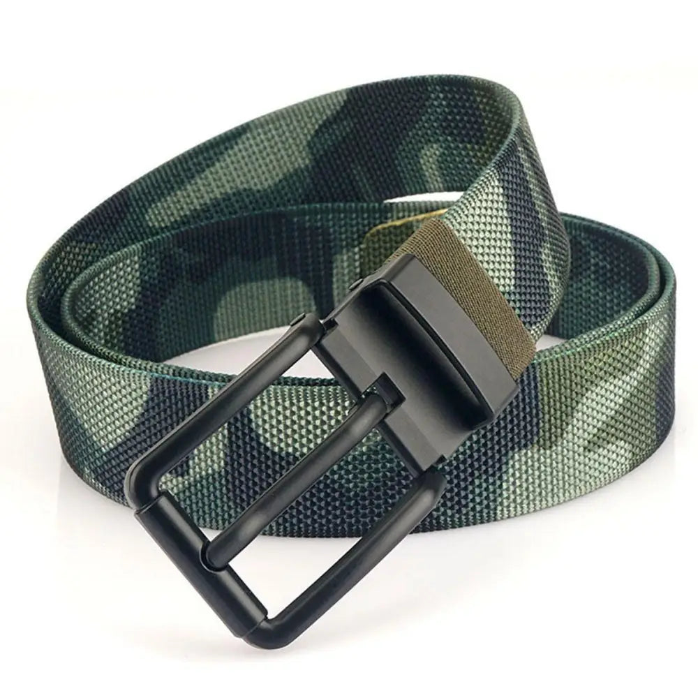 Camouflage Belt with Black Buckle from Yedil Belt Collection of Nylon Canvas and Woven Belts