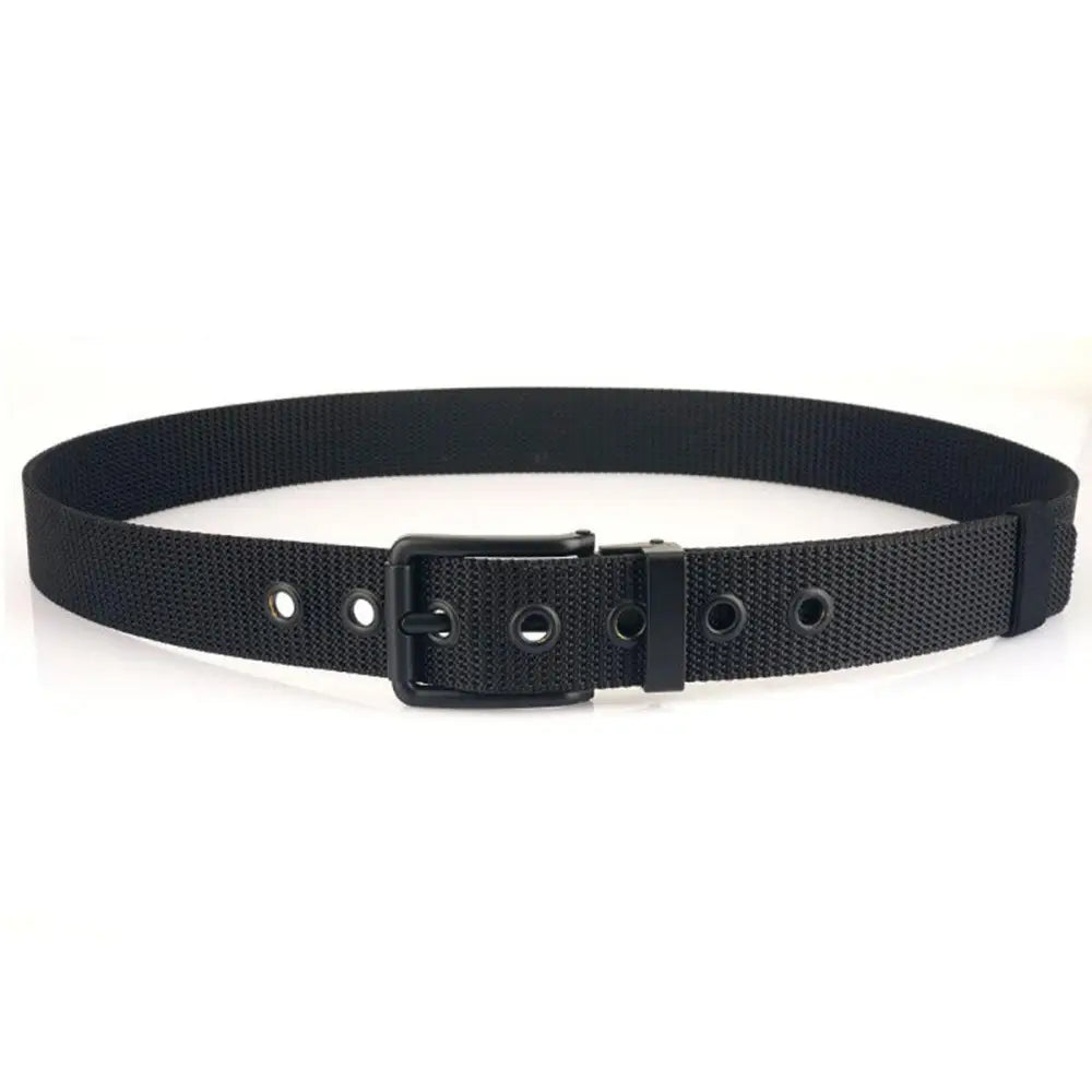 Black nylon web belt from Yedil Belt Collection featuring durable woven design