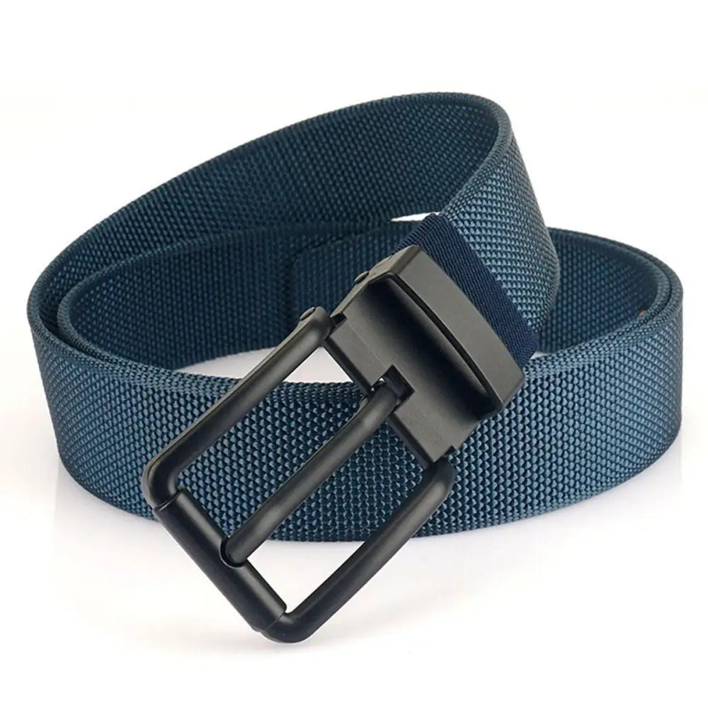 Blue woven Yedil Belt with black buckle from the Yedil Belt Collection