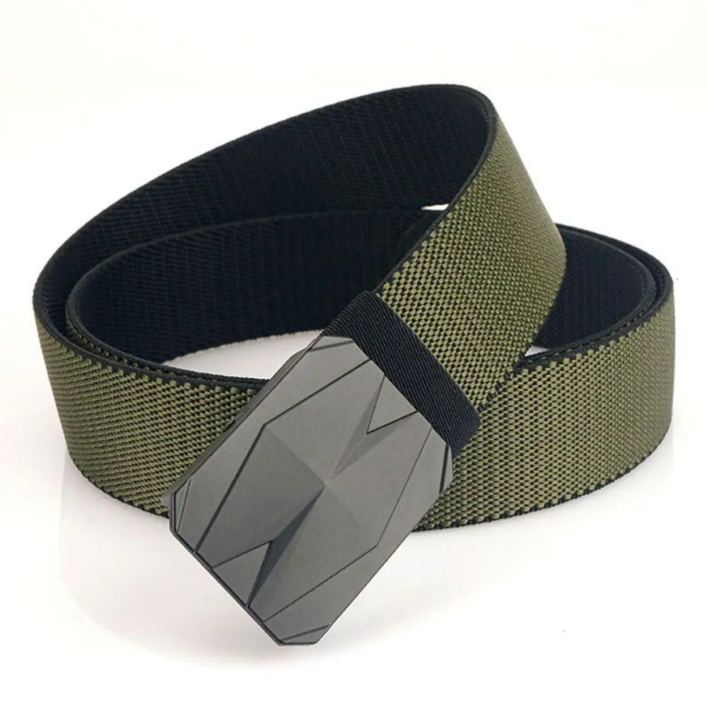 Olive green sultan belt with stylish geometric buckle in the Sultan Belt Set with Geometric Buckles