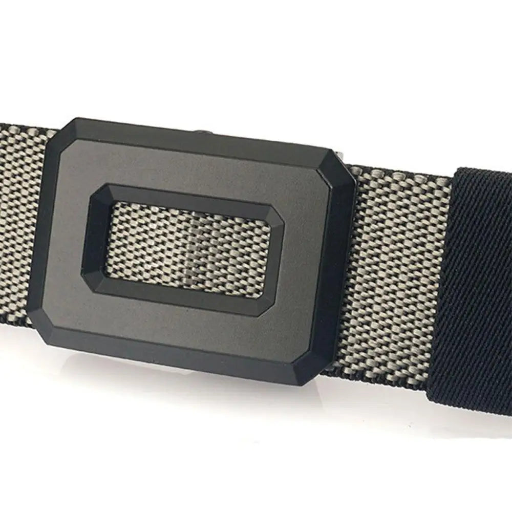 Black and gray woven Talgat belt with matte black buckle from Talgat Belt Set