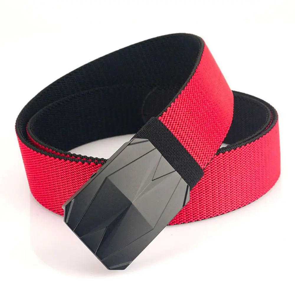 Sultan belt set with red and black belts featuring geometric buckles for stylish fashion