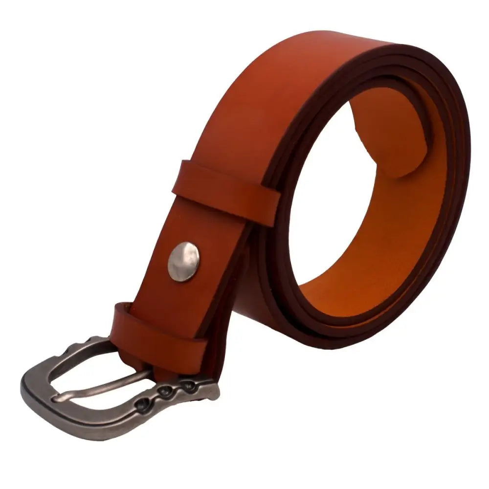 Théo Leather Belt with Metal Buckle for Men and Women, high-quality leather belt