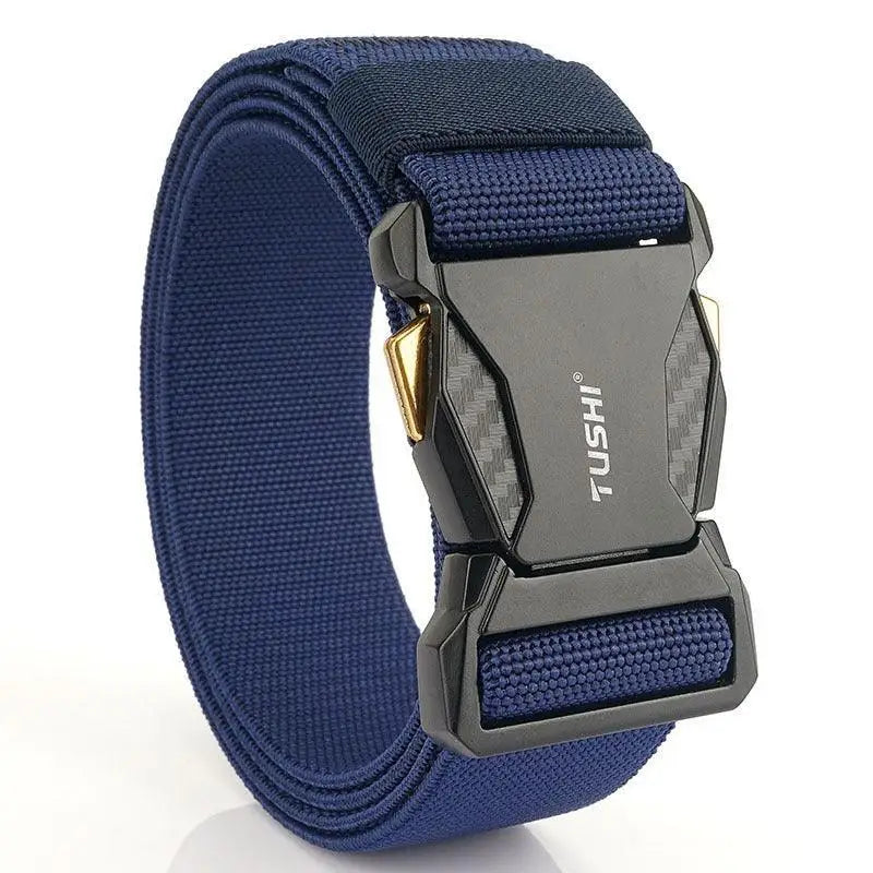 Blue nylon belt with black buckle from Aki Elastic Tactical Military Belts Set