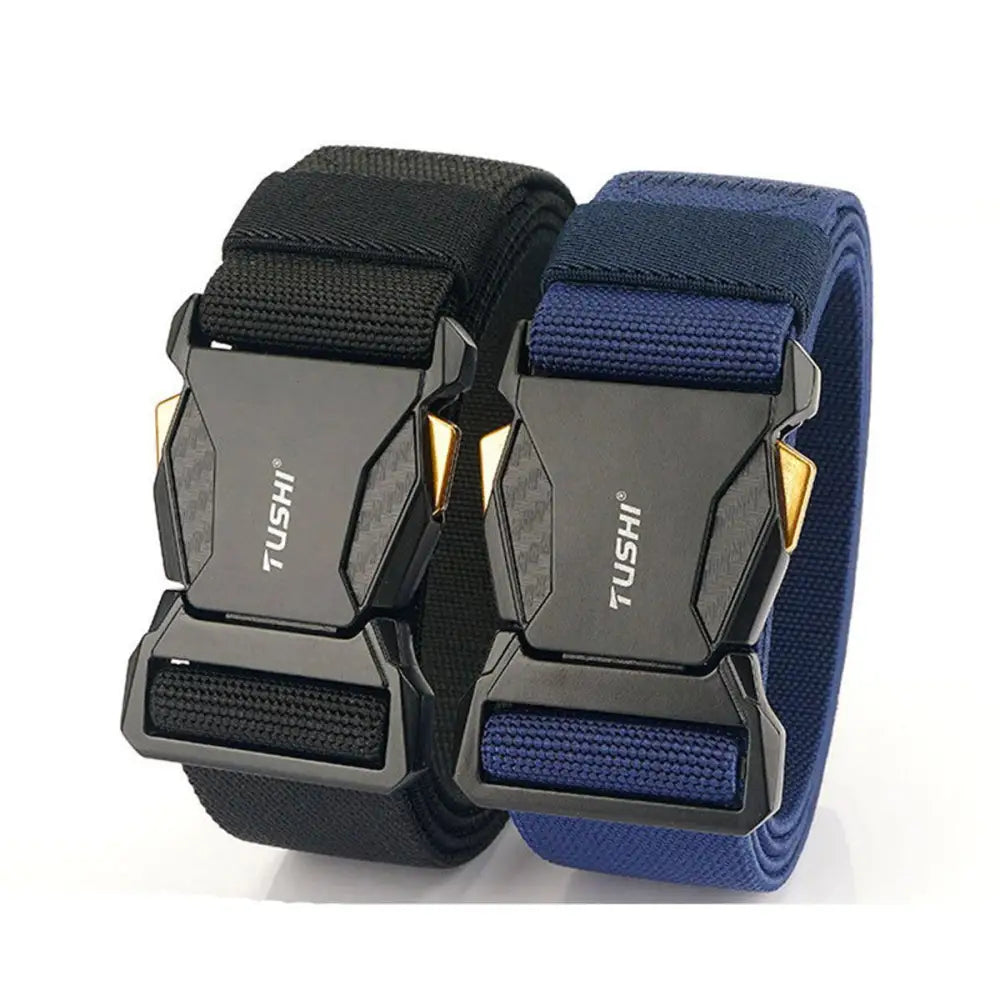 Aki Elastic Tactical military belts with metal buckles for outdoor and tactical use