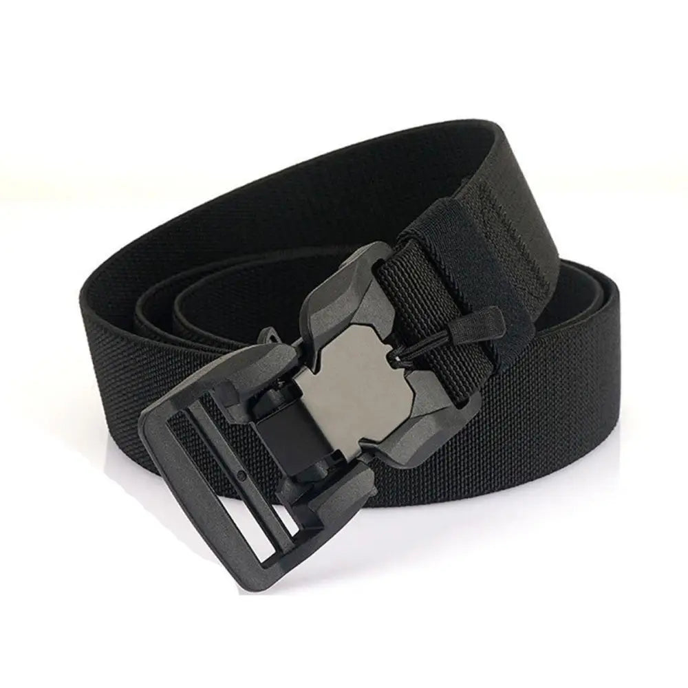 Black nylon belt with magnetic buckle from Ketill Model Elastic Tactical Military series