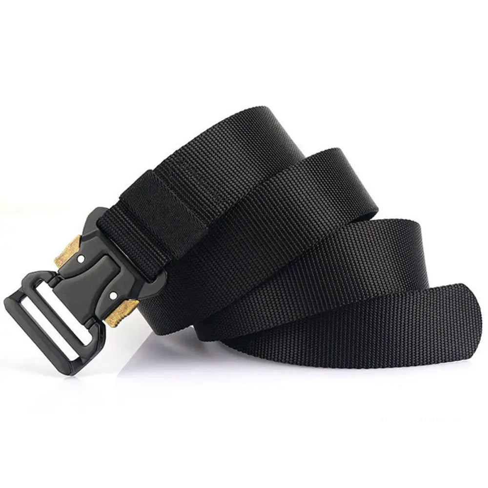 Black tactical belt from Hallfred Tactical Elastic Belts Set with nylon and metal buckles