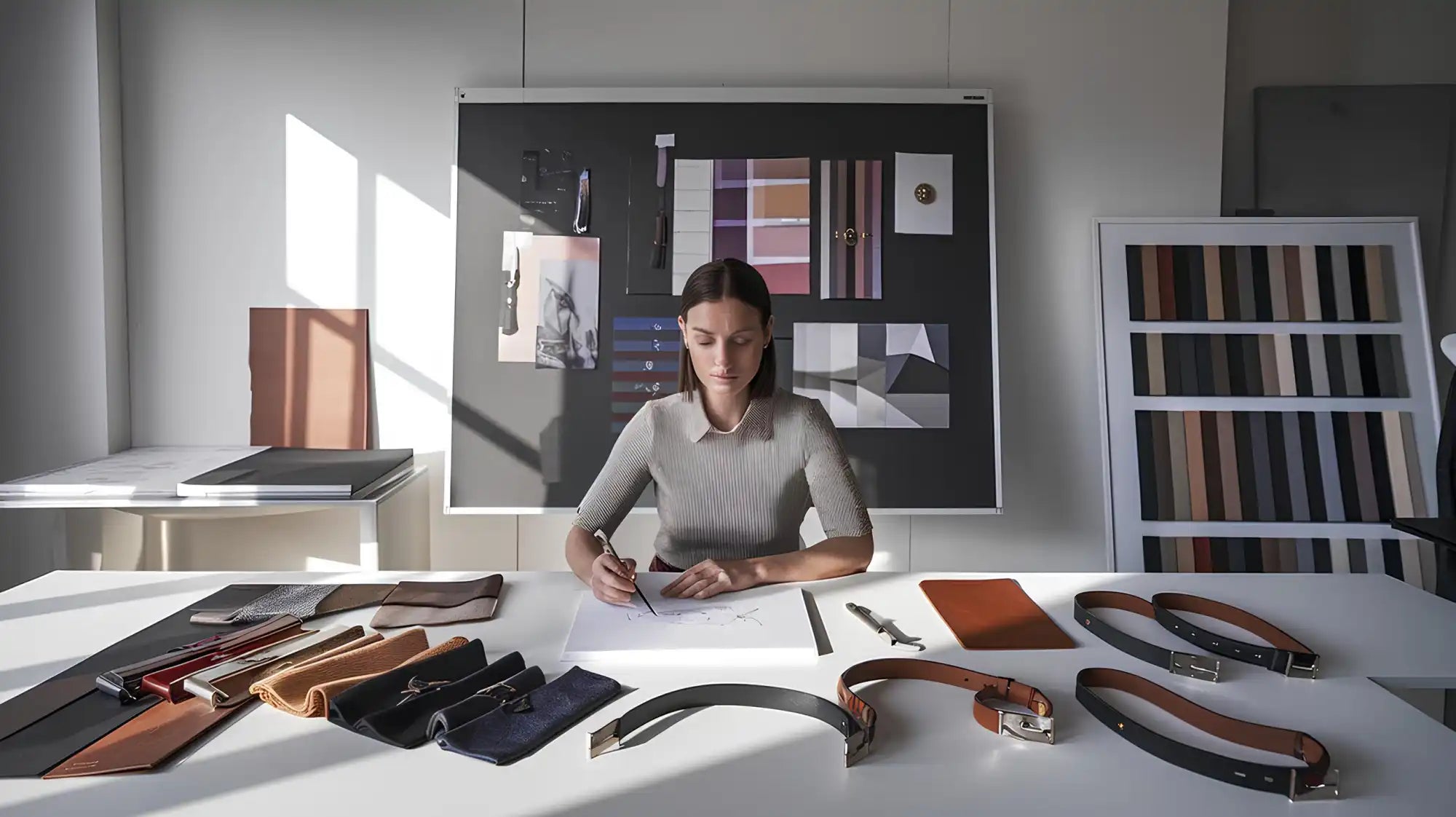 Fashion designer at work.
