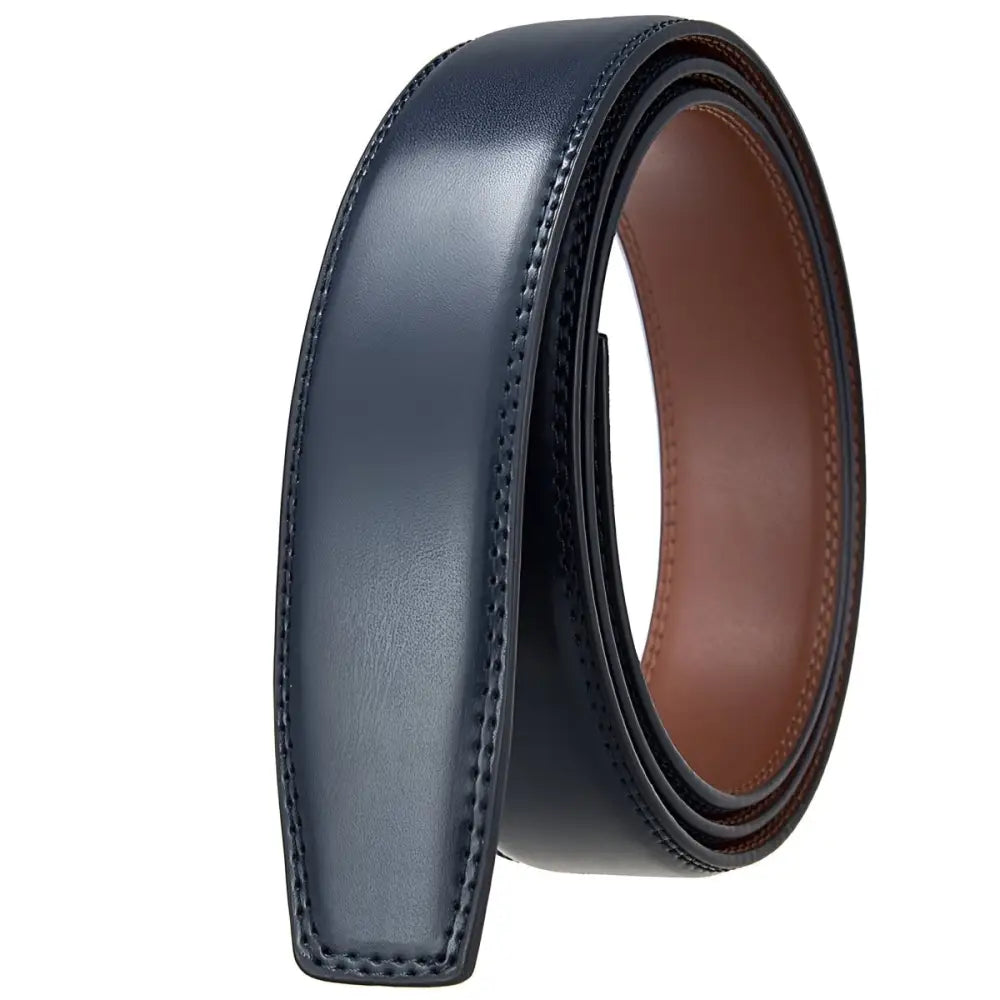 Navy blue Alban leather belt with durable leather strap for stylish accessories