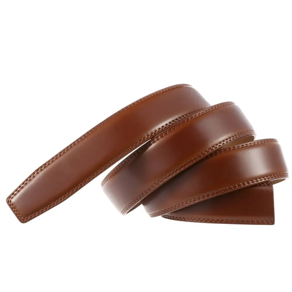 Alban Leather Belt with durable leather strap in brown available in multiple colors