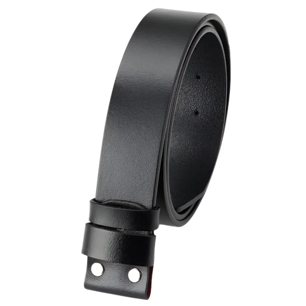 Black leather belt strap for men’s leather belts in the Assorted Leather Belt Straps collection