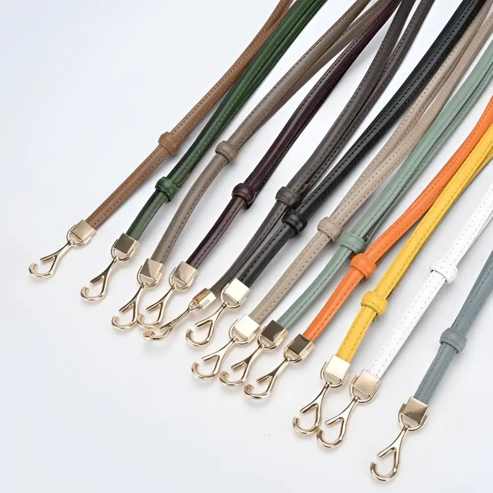 Colorful leather bag straps with metal hooks for Shaqi Model Belt and accessories