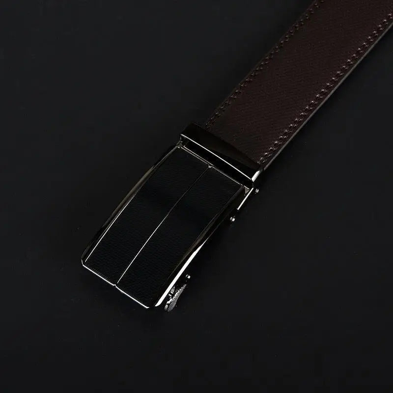 Brown Leather Belt with Silver Buckle from Leather Belts with Metal or Black Buckles