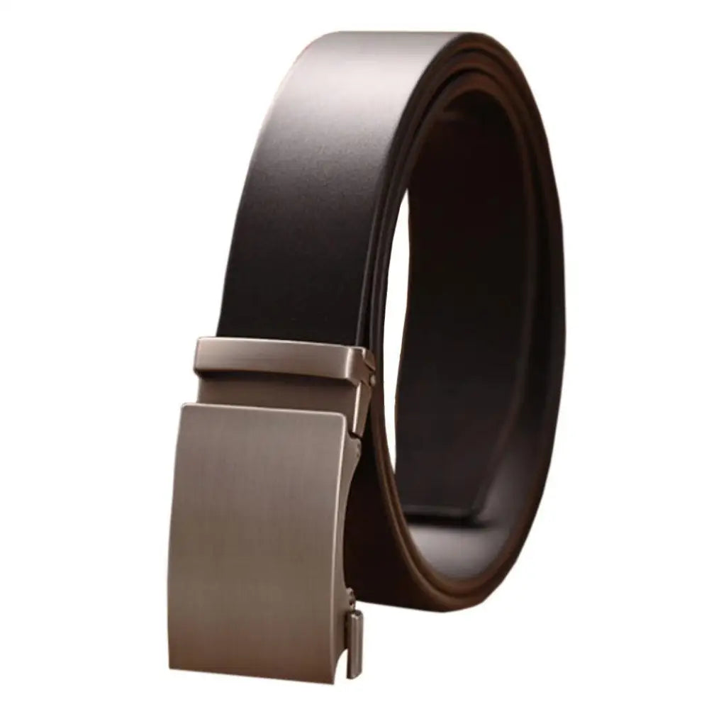 Zendek Leather Belt with Metal Buckle for Men showcasing black leather belt style