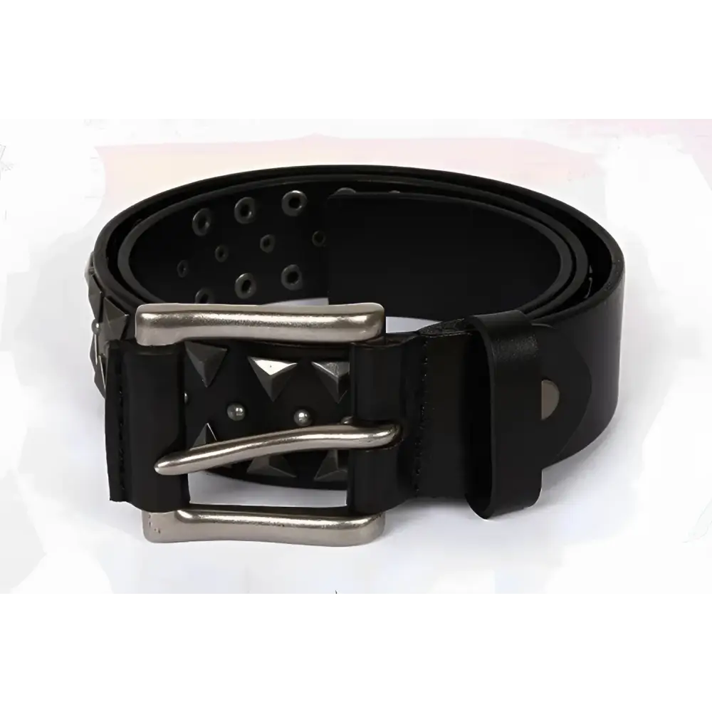 Sylmare Studded Belt in Black Leather showcasing a stylish studded belt design